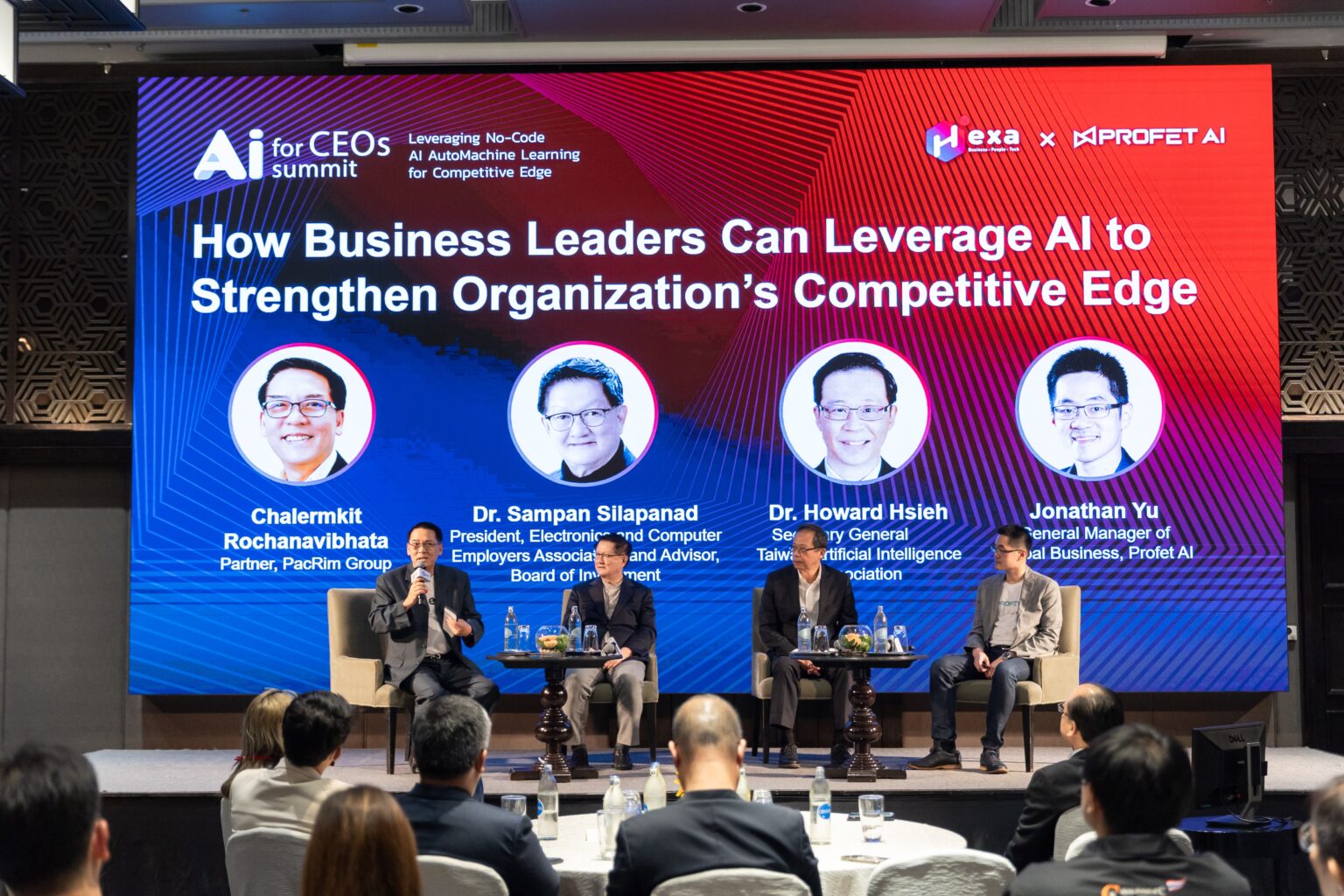 panelists sharing on AI for CEOs Summit